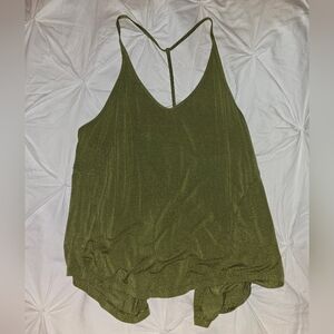 Lululemon Green Modal Silk Yoga Tank Size 8